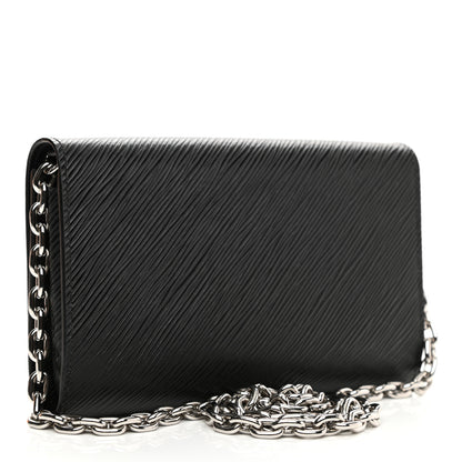 Louis Vuitton Epi Twist Chain Wallet Black 3 of 11