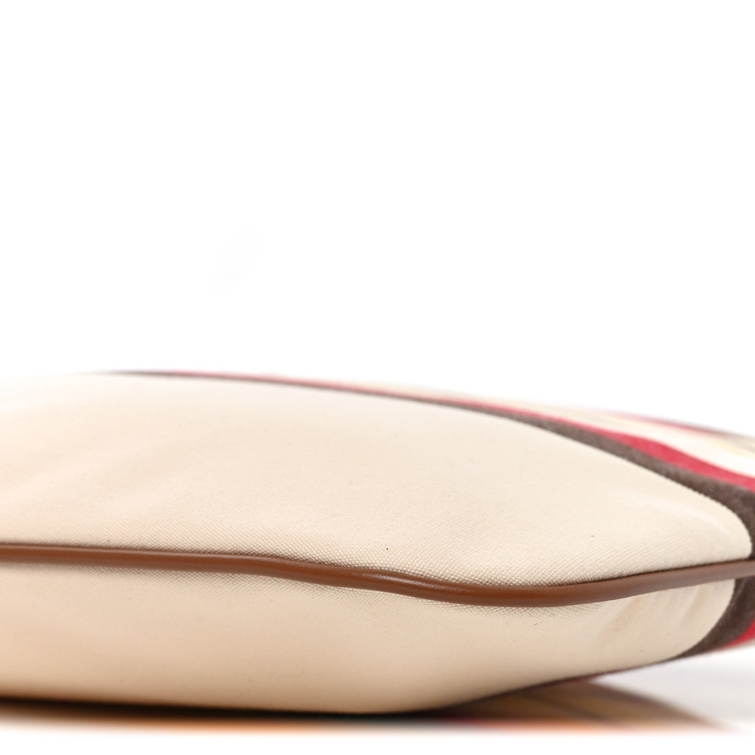 Miu Miu Canvas Calfskin Striped Ivy Beige Naturale Moro 8 of 9