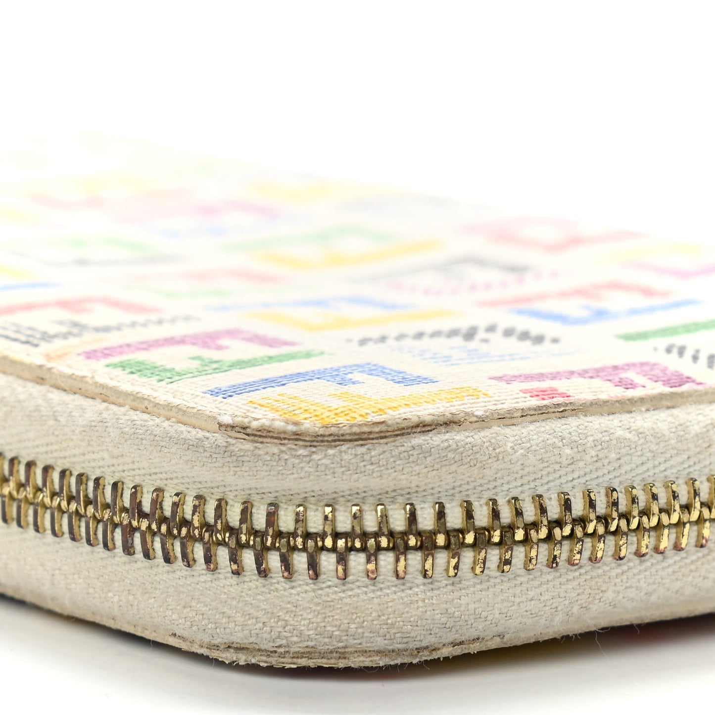 Zucchino Spalmati FF Multicolor Zip Around Wallet White Multicolor