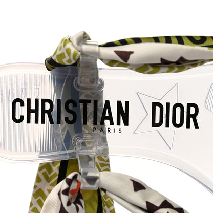 Christian Dior PVC Silk Mitzah Scarf Thong Sandals 36 Multicolor 6 of 7