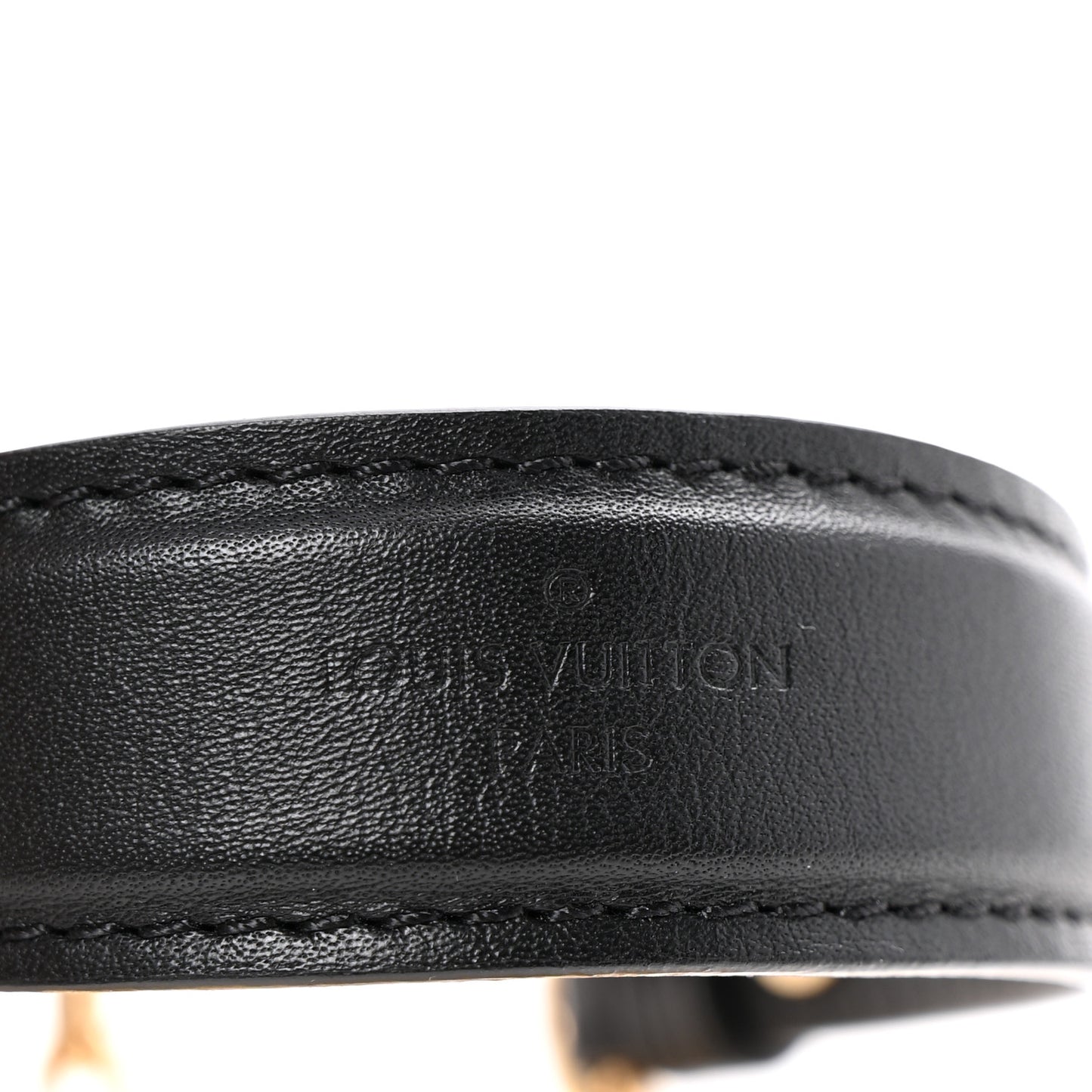 Calfskin Metal Chain Shoulder Strap Black