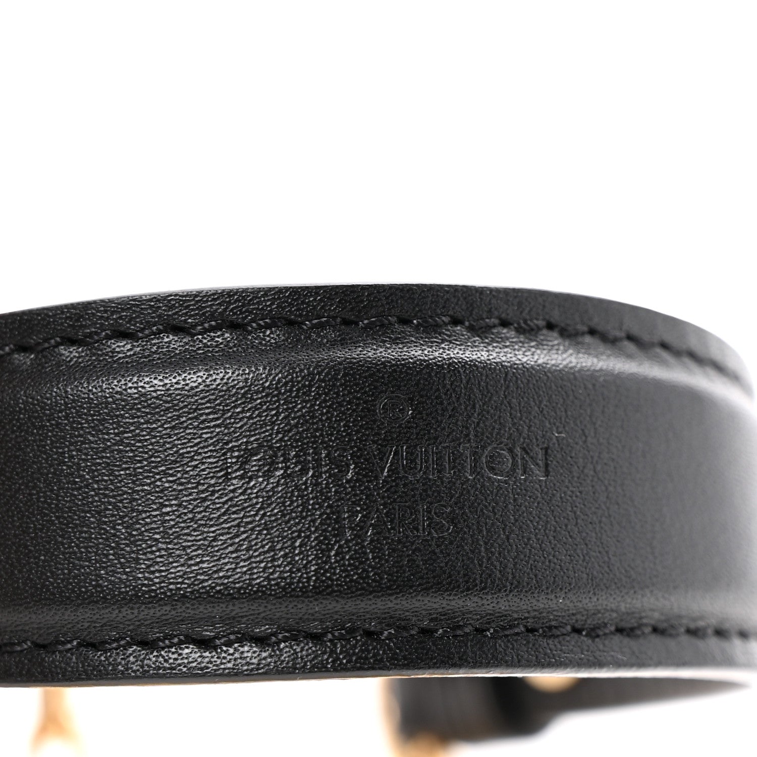 Louis Vuitton Calfskin Metal Chain Shoulder Strap Black 3 of 3