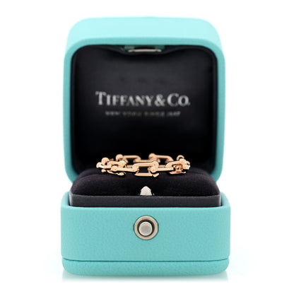 Tiffany 18K Rose Gold Hardwear Micro Link Ring 59 8.75 5 of 5