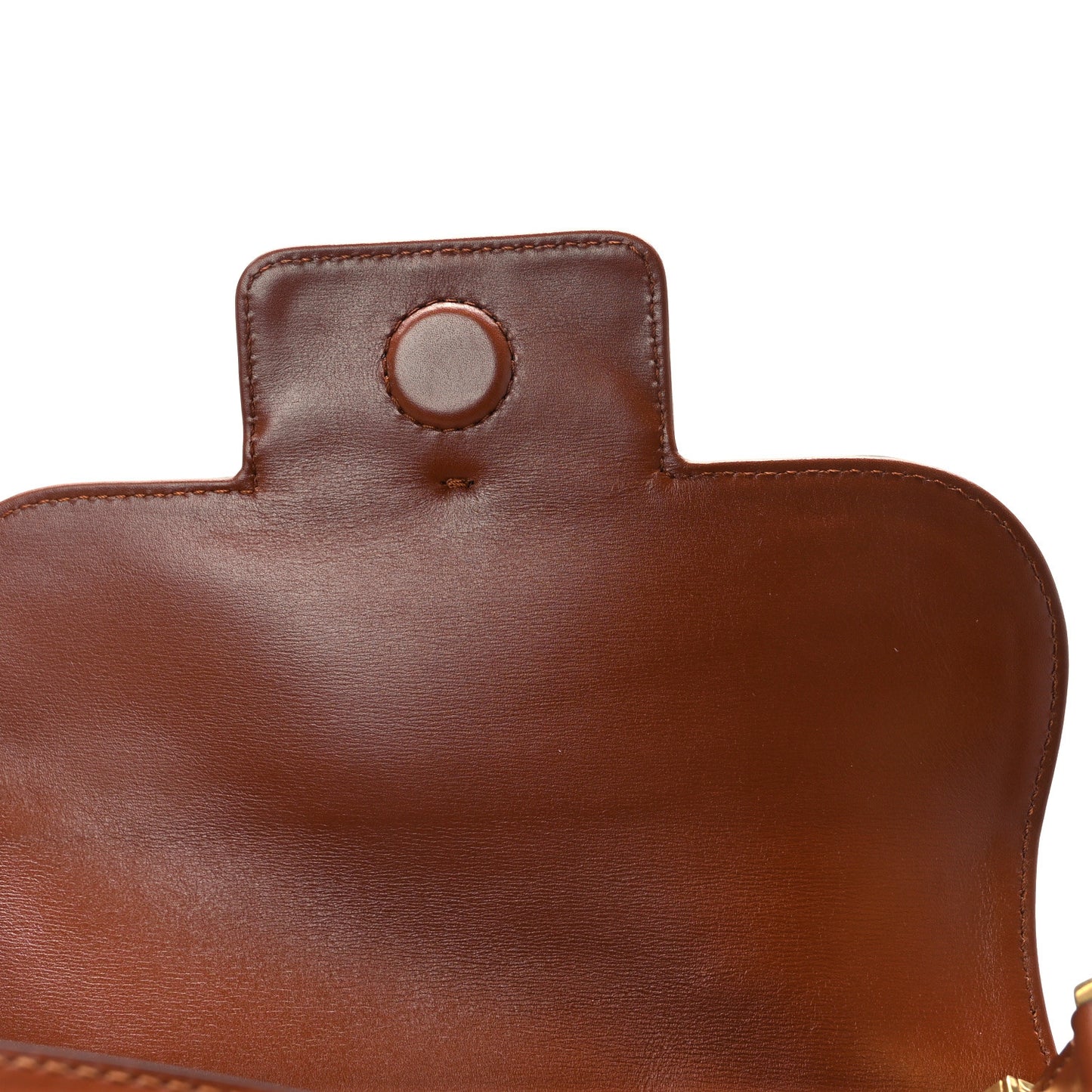Smooth Calfskin Vlogo Chain Shoulder Bag Saddle Brown