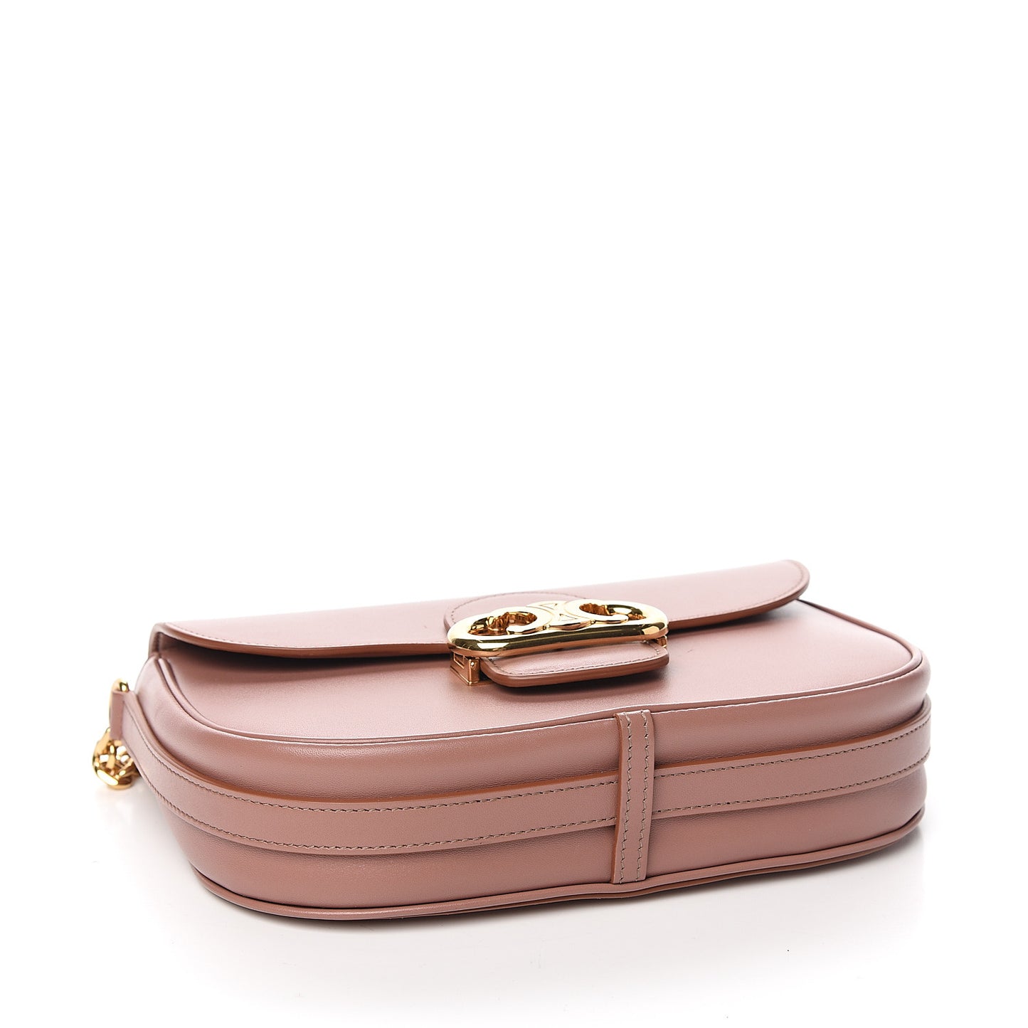 Shiny Calfskin Medium Chain Maillon Triomphe Antique Rose