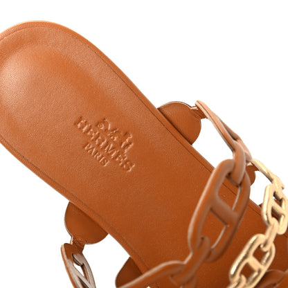 Hermes Nappa Thalassa Sandals 37 Beige Doré 8 of 11