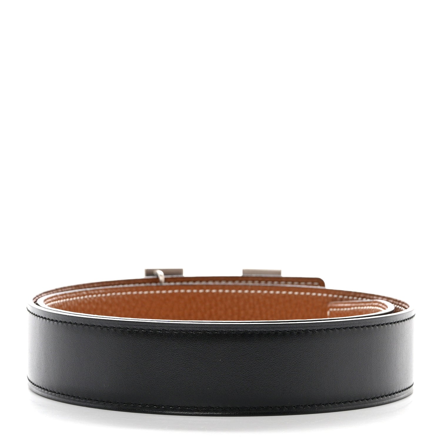 Hermes Box Togo 32mm H Belt 75 30 Black Gold 2 of 6