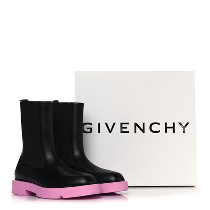 Givenchy Calfskin Squared Ankle Boots 40 Black Pink 10 of 10