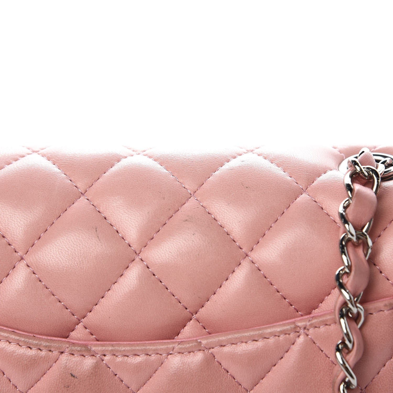 Chanel Lambskin Quilted East West Flap Pink 12 of 14