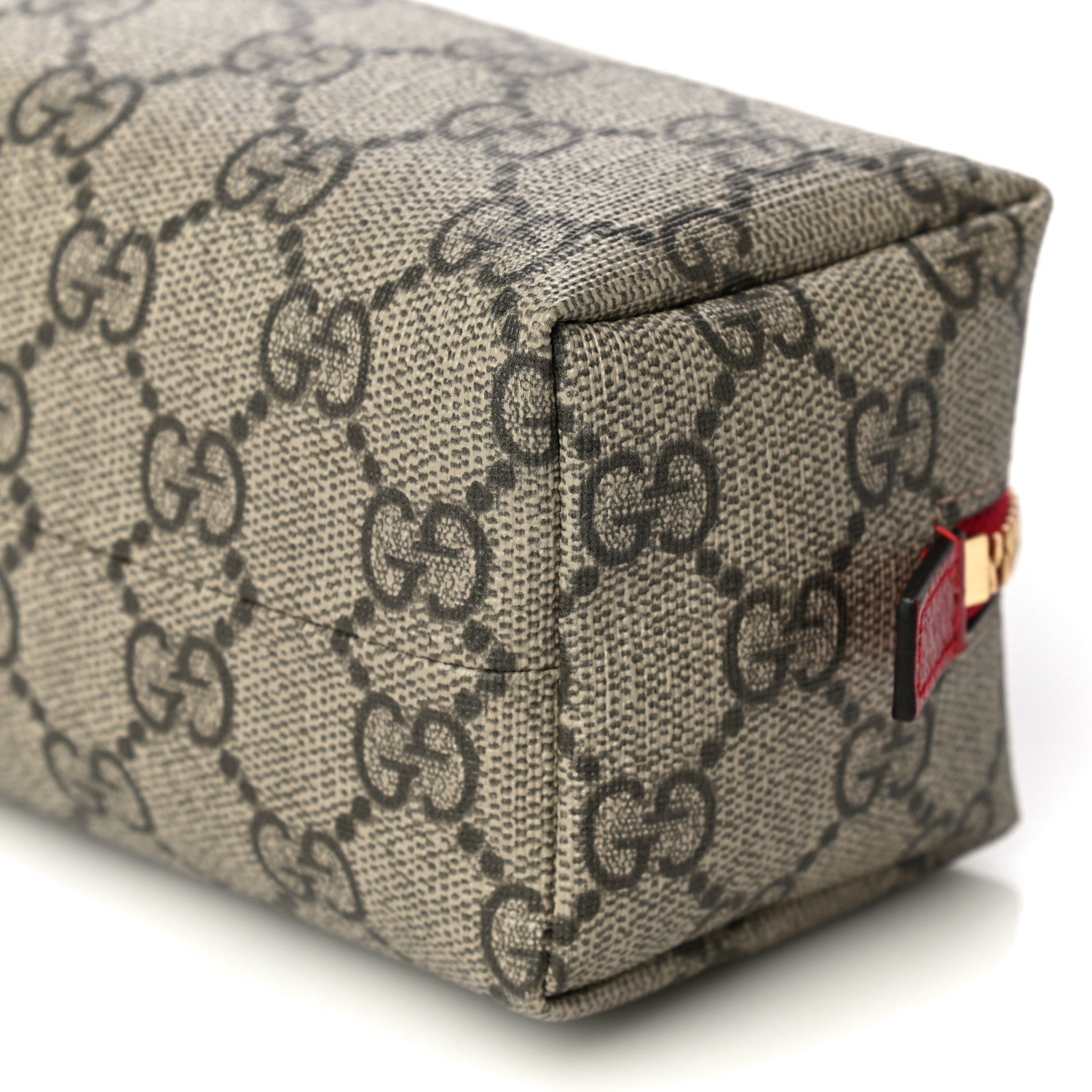Gucci Soft GG Supreme Monogram Calfskin Small Ophidia Cosmetic Case Beige Ebony Hibiscus Red 13 of 13