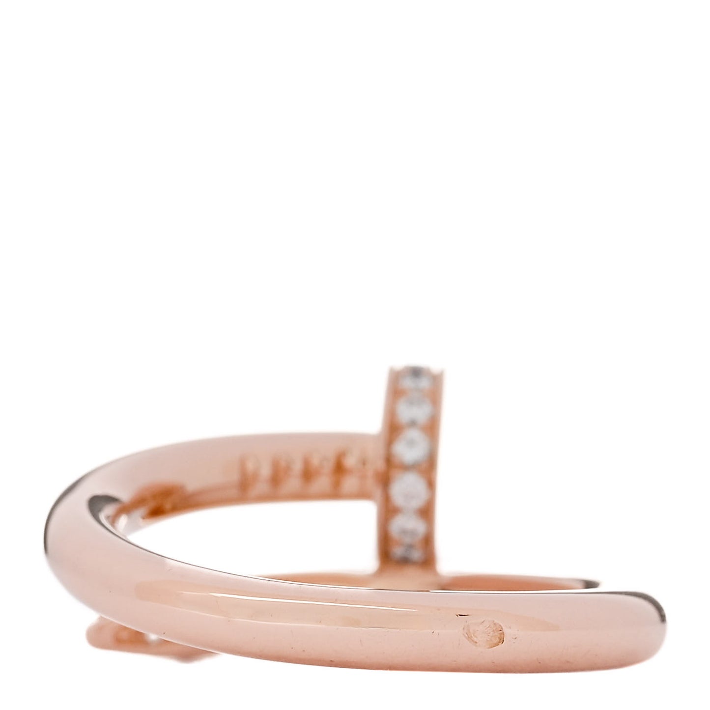 18K Pink Gold Diamond Juste Un Clou Ring 51 5.75
