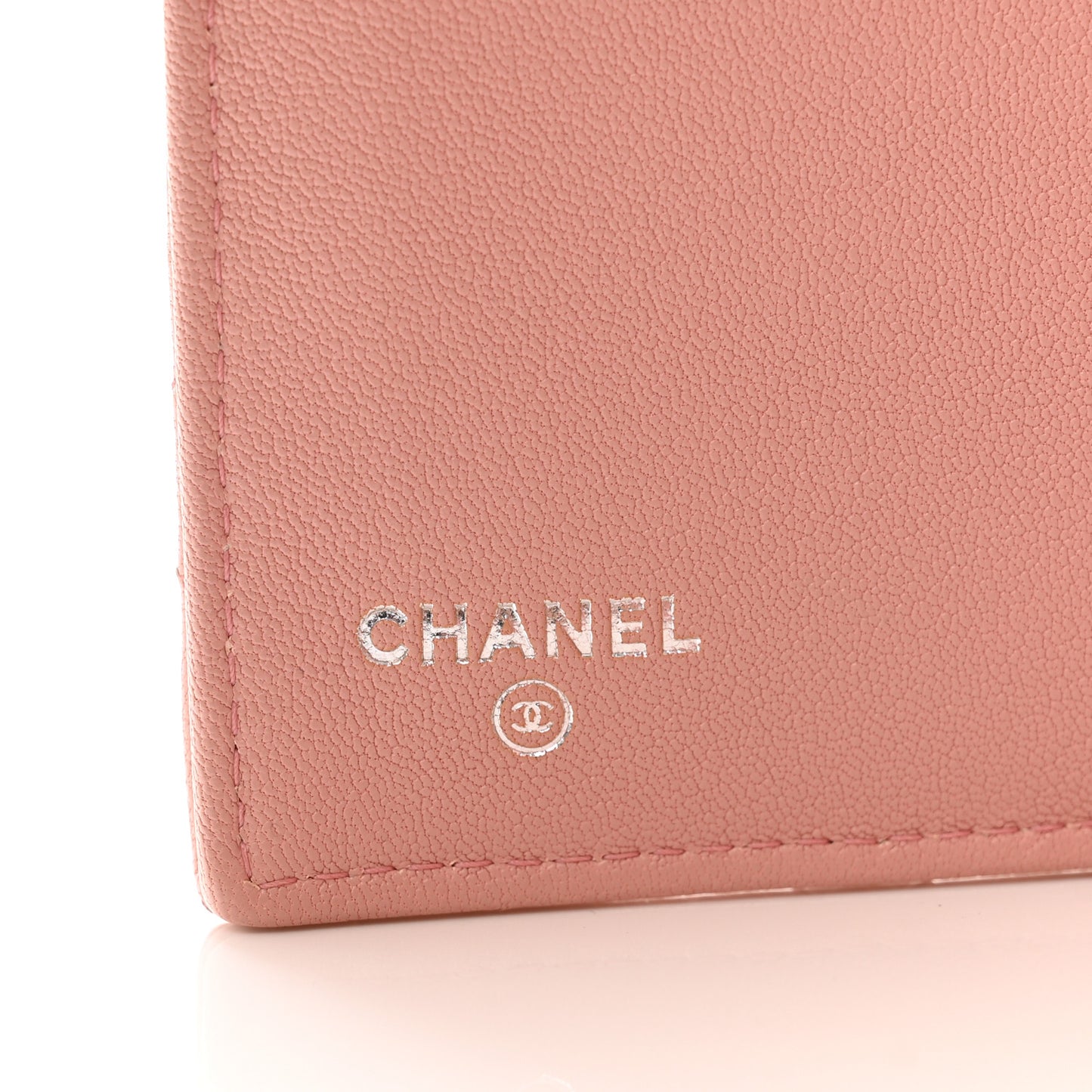 Lambskin Quilted CC Box Flap Wallet Light Pink