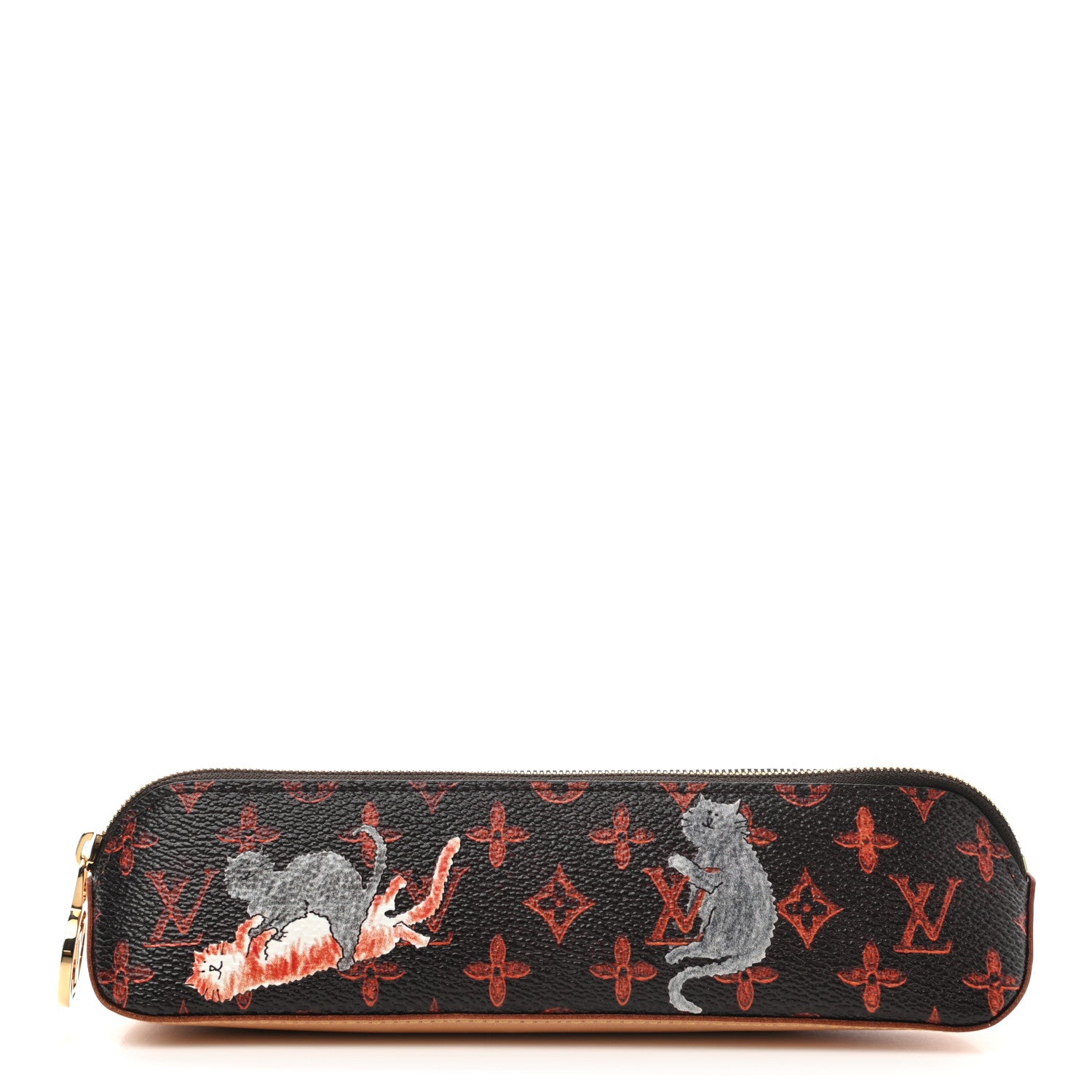 Louis Vuitton Catogram Elizabeth Pouch Orange Marron 1 of 8