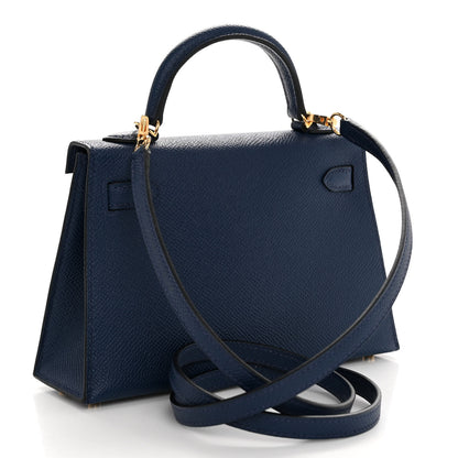 Hermes Epsom Mini Kelly Sellier 20 Bleu Navy 3 of 12
