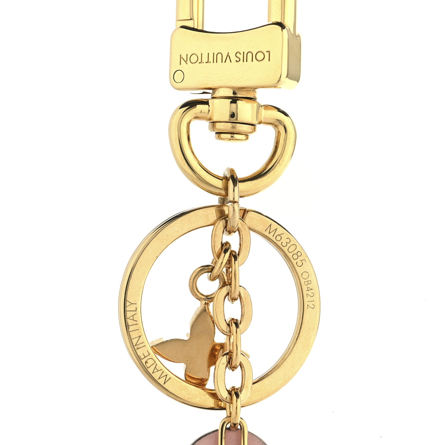 Louis Vuitton Monogram Blooming Flowers BB Bag Charm Key Holder Pink 3 of 4