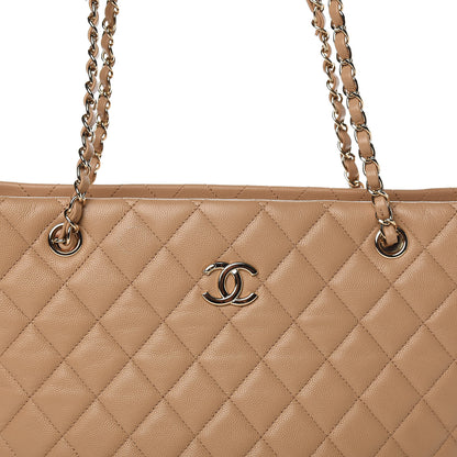 Chanel Caviar Quilted Rolled Up Tote Beige 10 of 10