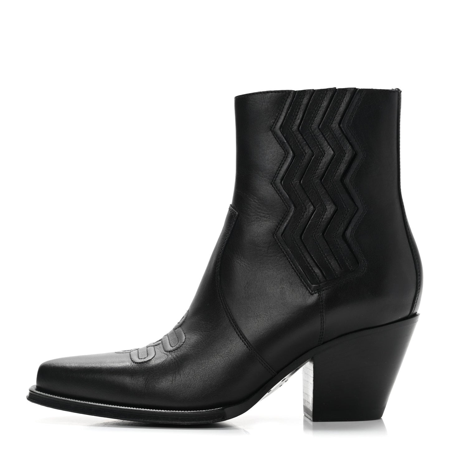 Calfskin Womens Vegas Ankle Boot 38 Black