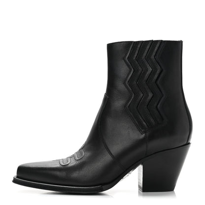Hermes Calfskin Womens Vegas Ankle Boot 38 Black 1 of 11