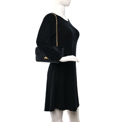 Celine Shiny Calfskin Triomphe Chain Bag Black 2 of 8