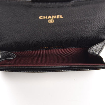 Chanel Caviar Quilted Flap Card Holder Black 5 of 9