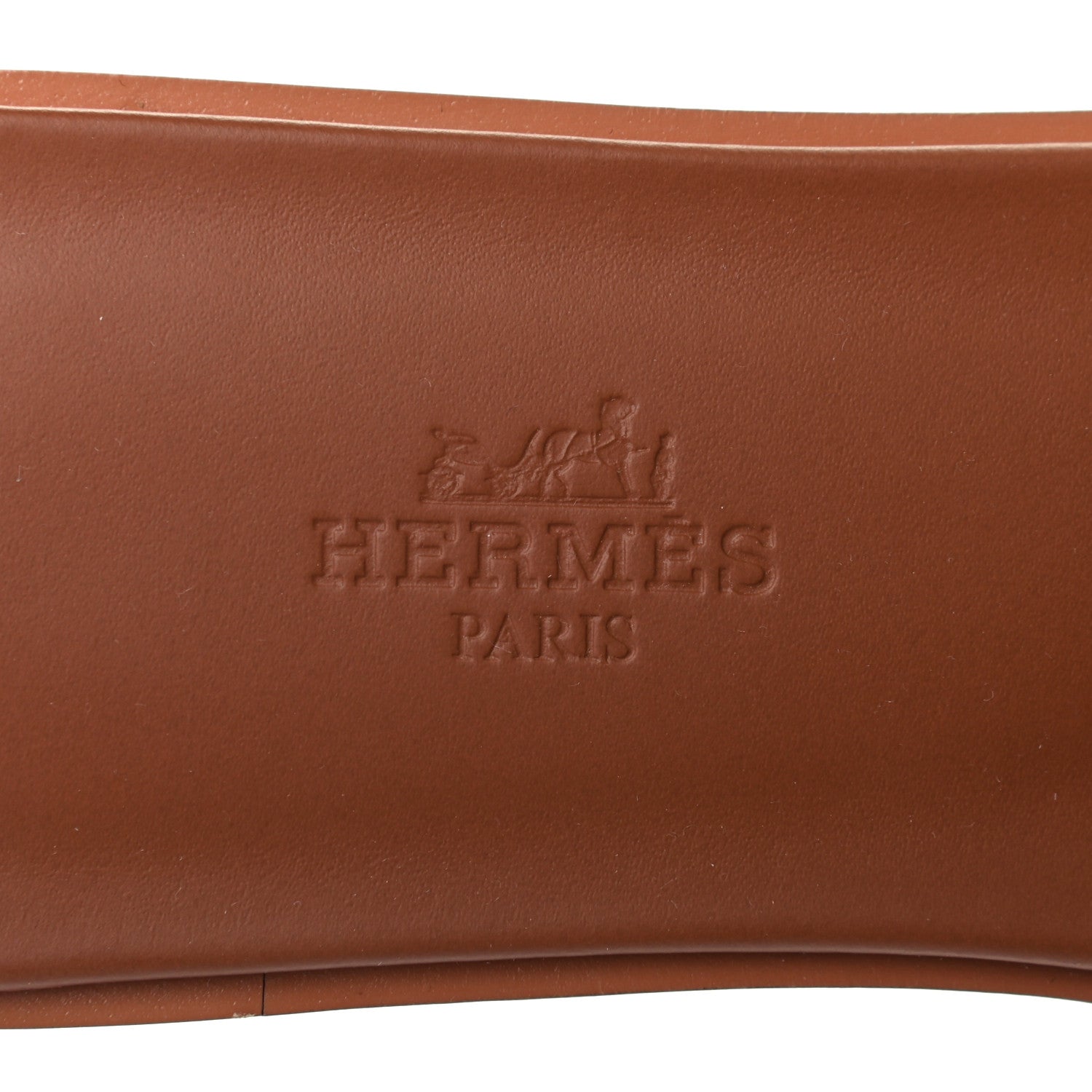 Hermes Box Calfskin Oran Sandals 37.5 Gold 7 of 8