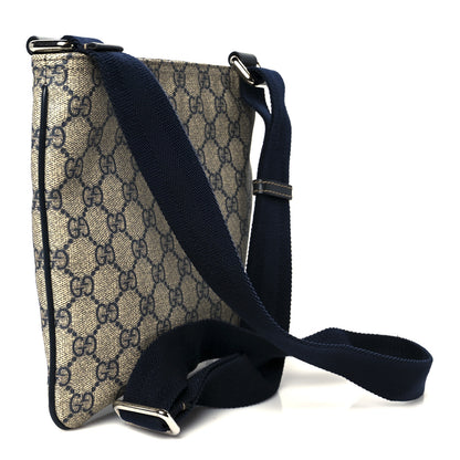Gucci GG Supreme Monogram Small Flat Messenger Bag Navy 3 of 11
