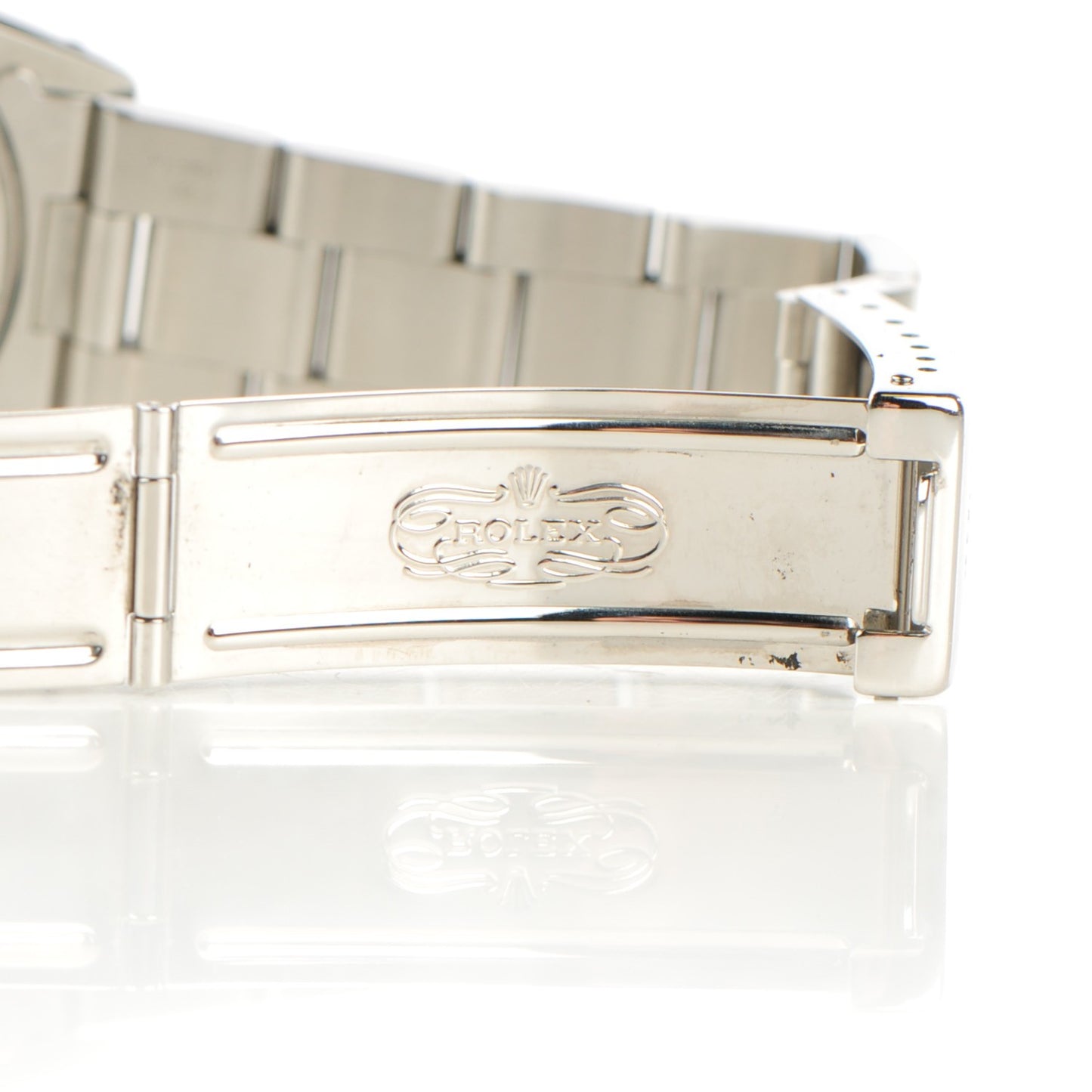 Stainless Steel 34mm Oyster Perpetual Date Watch White Roman 15200