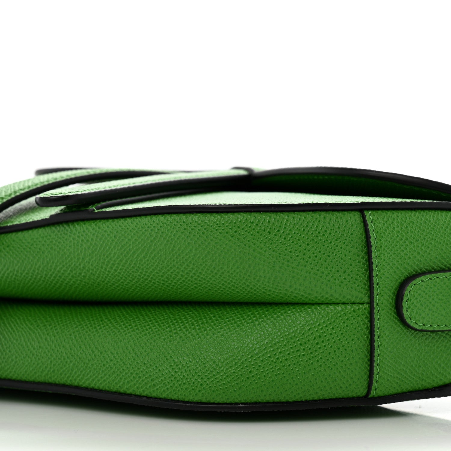 Christian Dior Grained Calfskin Saddle Bag Green 10 of 11