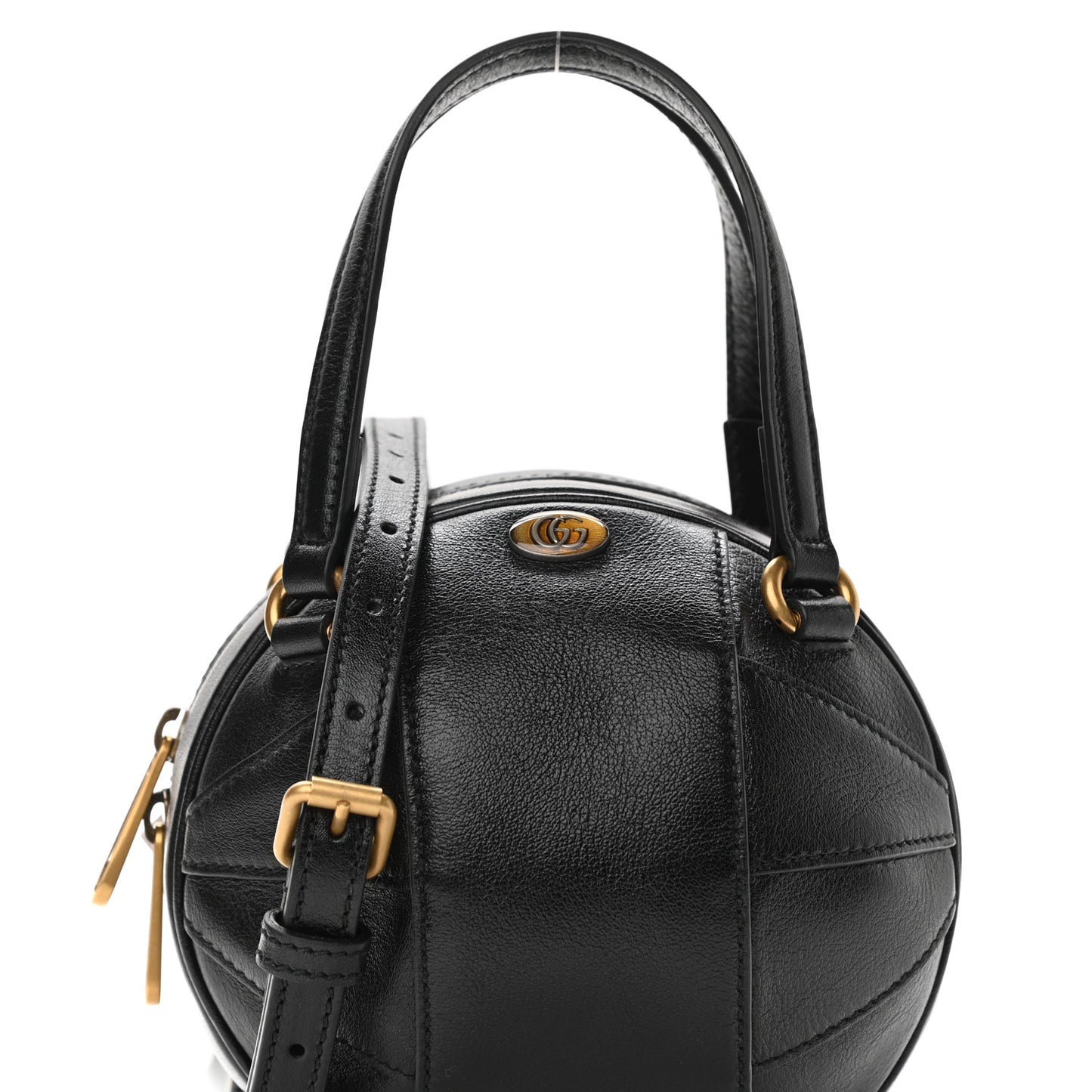 Piuma Lux Energy Mini Tifosa Basketball Shaped Shoulder Bag Black