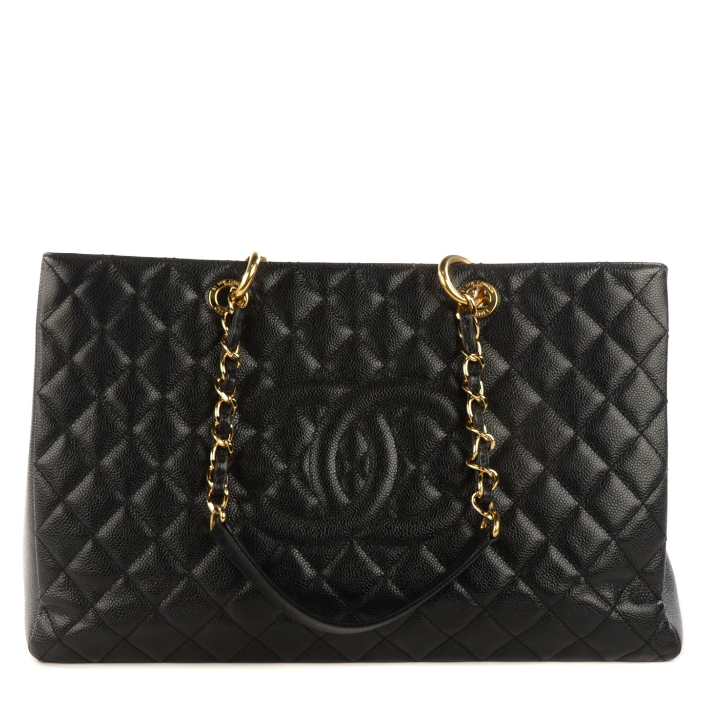 Caviar Quilted XL Grand Shopping Tote GST Black