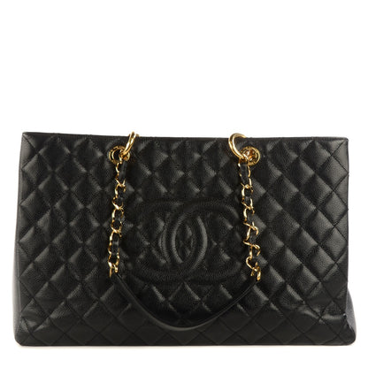 Chanel Caviar Quilted XL Grand Shopping Tote GST Black 1 of 8