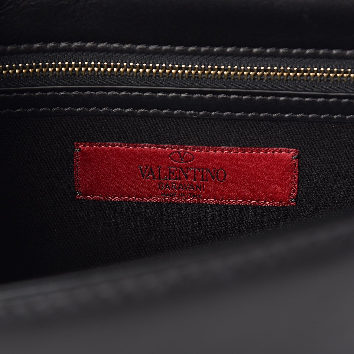 Vitello Medium Glam Lock Rockstud Flap Black