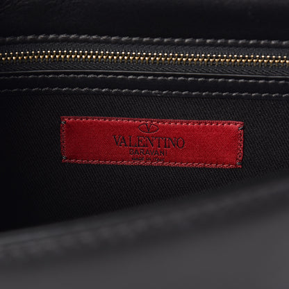 Valentino Garavani Vitello Medium Glam Lock Rockstud Flap Black 6 of 9