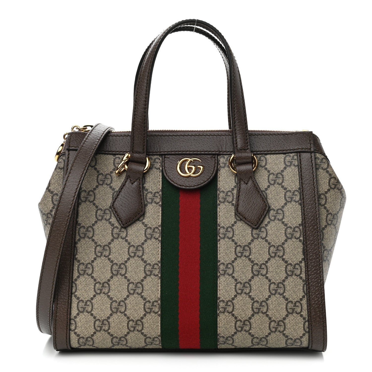Gucci GG Supreme Monogram Small Ophidia Tote Bag Brown 1 of 10