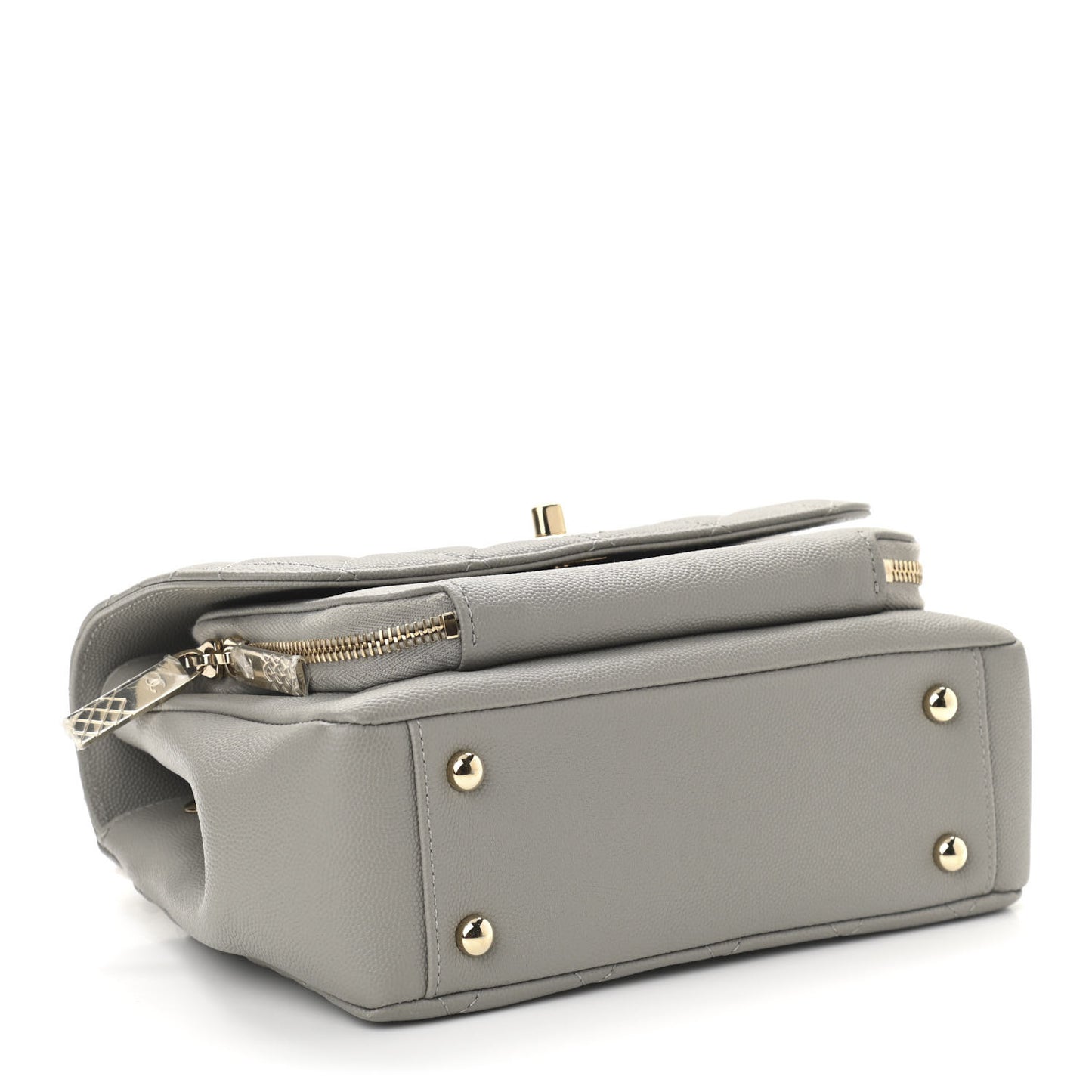 Caviar Quilted Medium Business Affinity Flap Grey