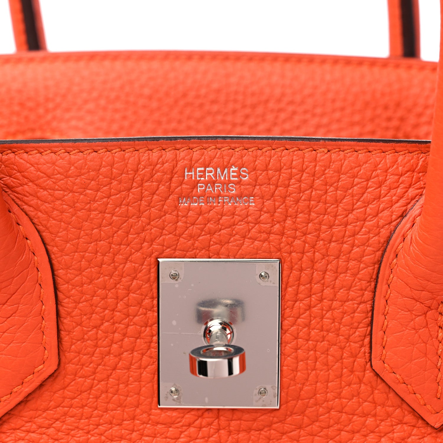 Hermes Taurillon Clemence Birkin 30 Feu 6 of 14