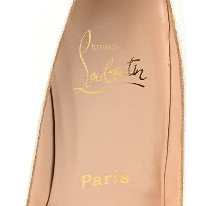 Christian Louboutin Canvas Peep Toe Pumps 40 White 8 of 10