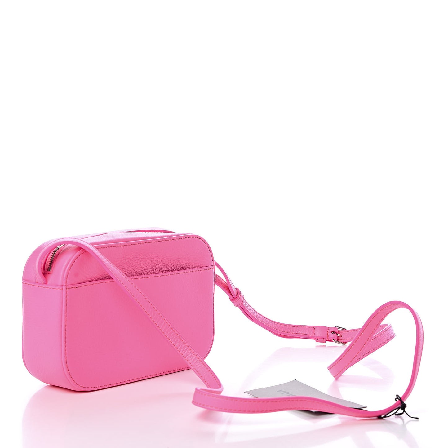 Smooth Calfskin Logo XS Everyday Camera Bag Acid Pink Black