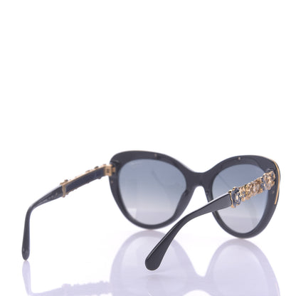 Chanel Polarized Bijou Cat Eye Sunglasses 5354 Navy 4 of 7
