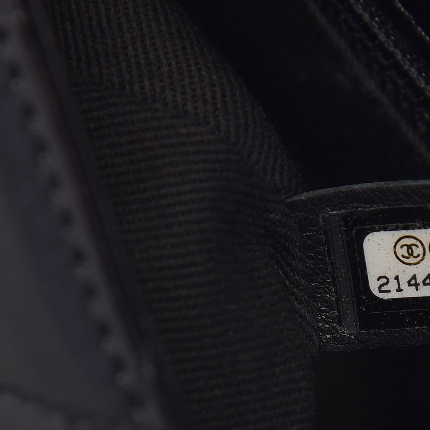 Glazed Calfskin Quilted Small CC Delivery Tote Black