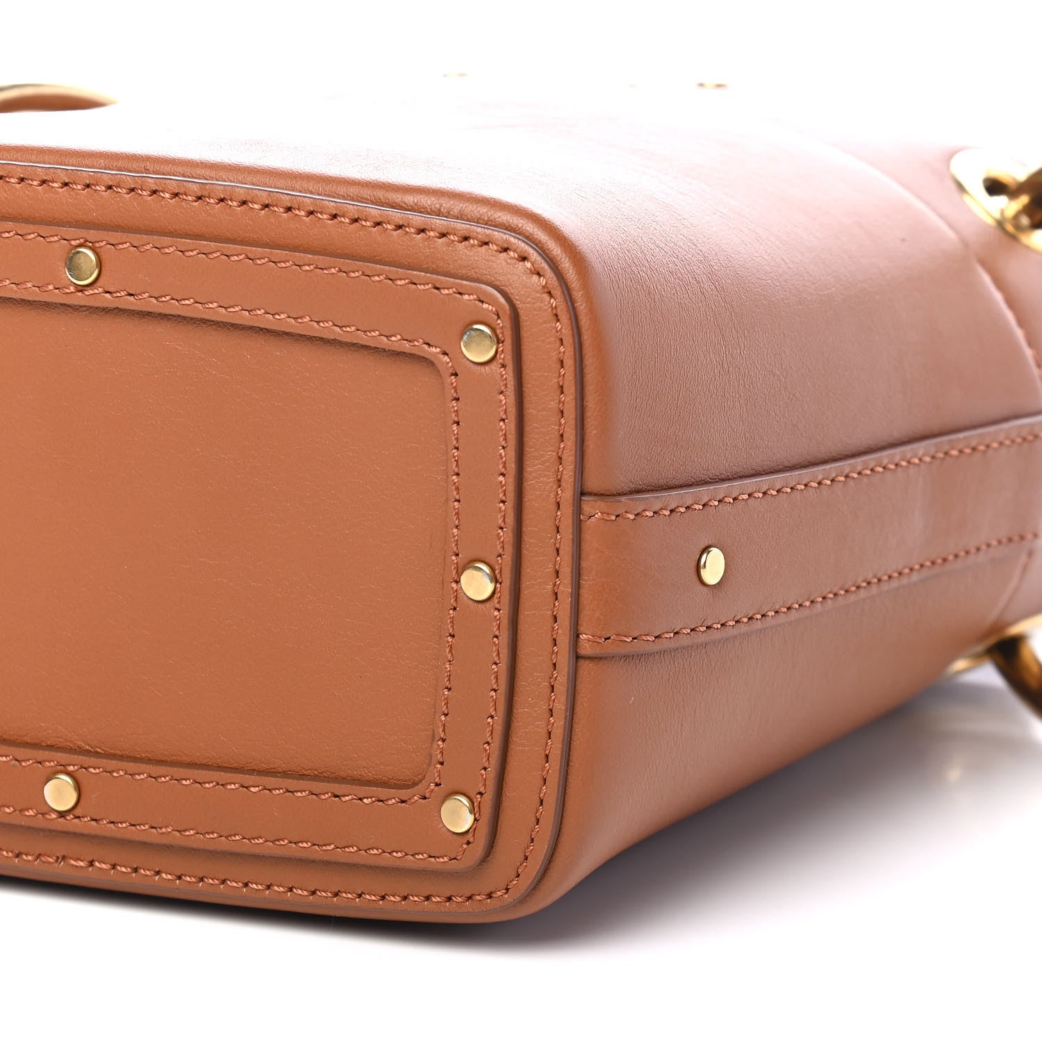 Chloe Smooth Calfskin Mini Roy Bucket Bag Caramel 8 of 9