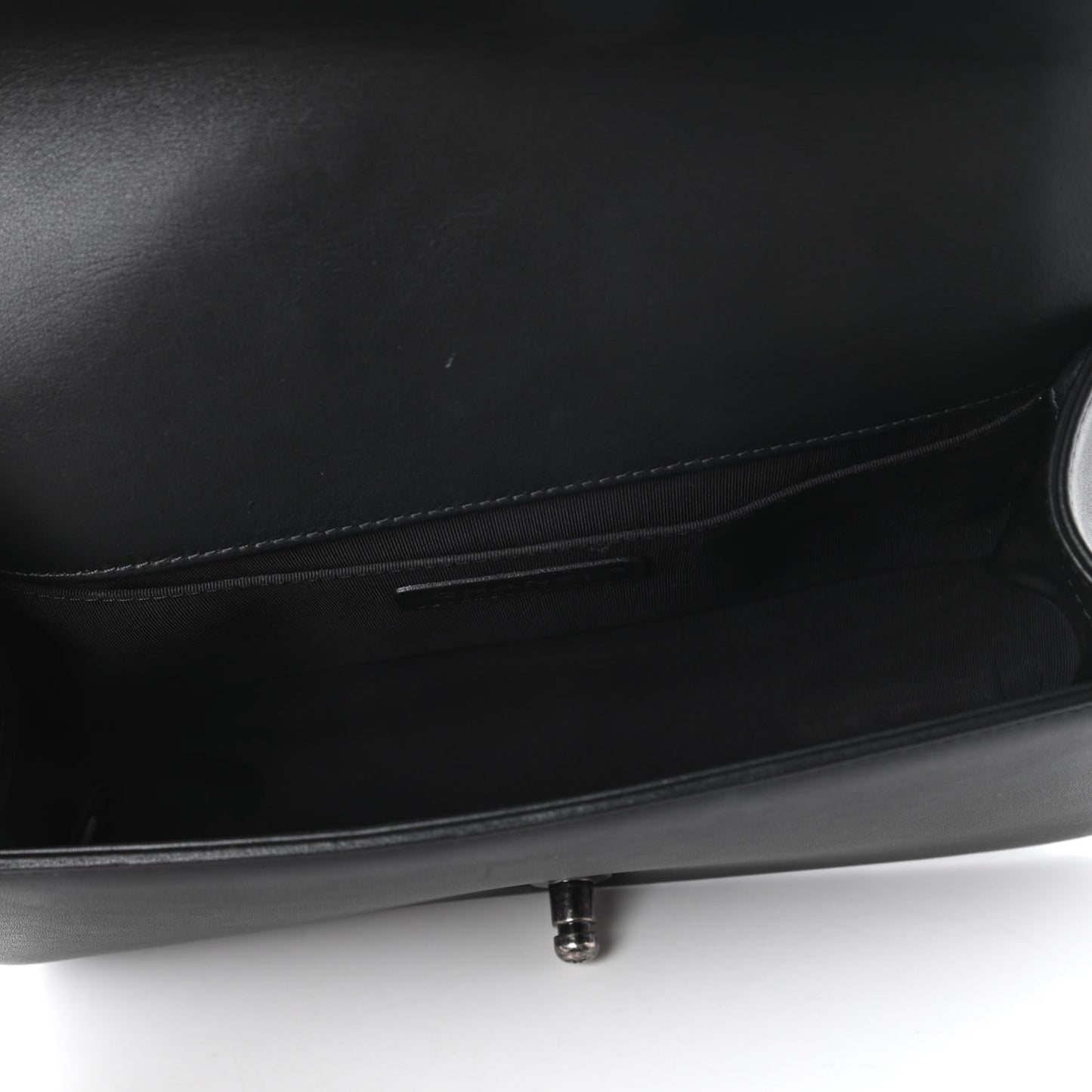 Calfskin Pleated Medium Boy In Rome Flap Black White