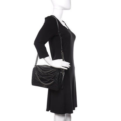 Chanel Calfskin Enchained New Medium Boy Flap Black 2 of 10