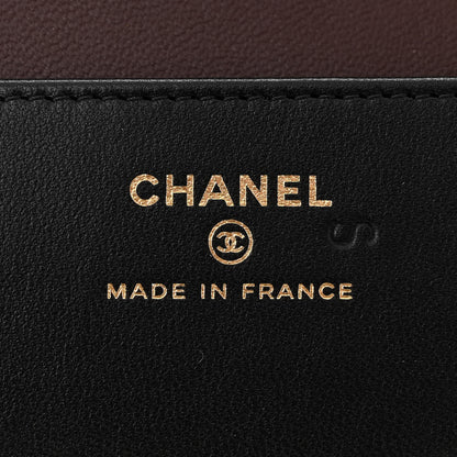 Chanel Lambskin Quilted Compact Vanity Case Purse With Chain Black 7 of 11