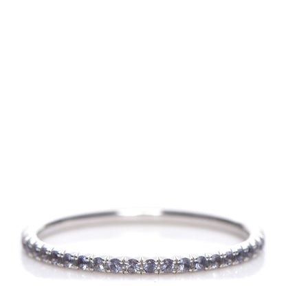 Tiffany 18K White Gold Iolite Metro Ring 7 1 of 6