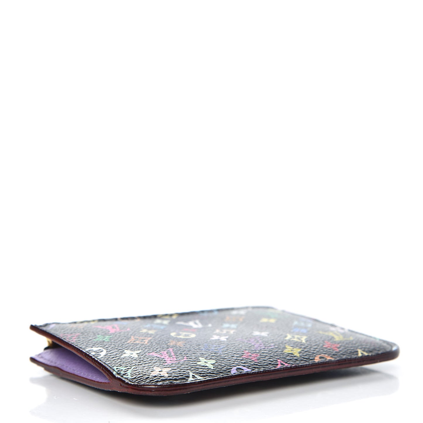 Monogram Multicolor Key Pouch Black Violet