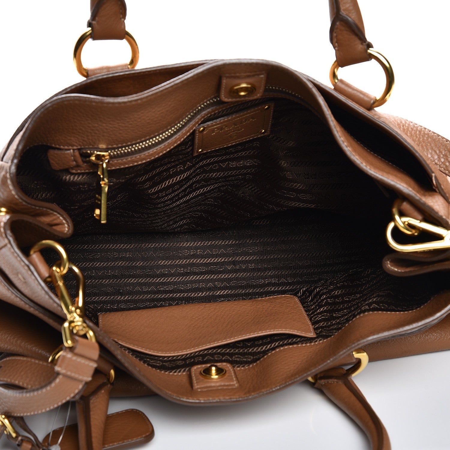 Prada Vitello Daino Tote Cuoio 6 of 13