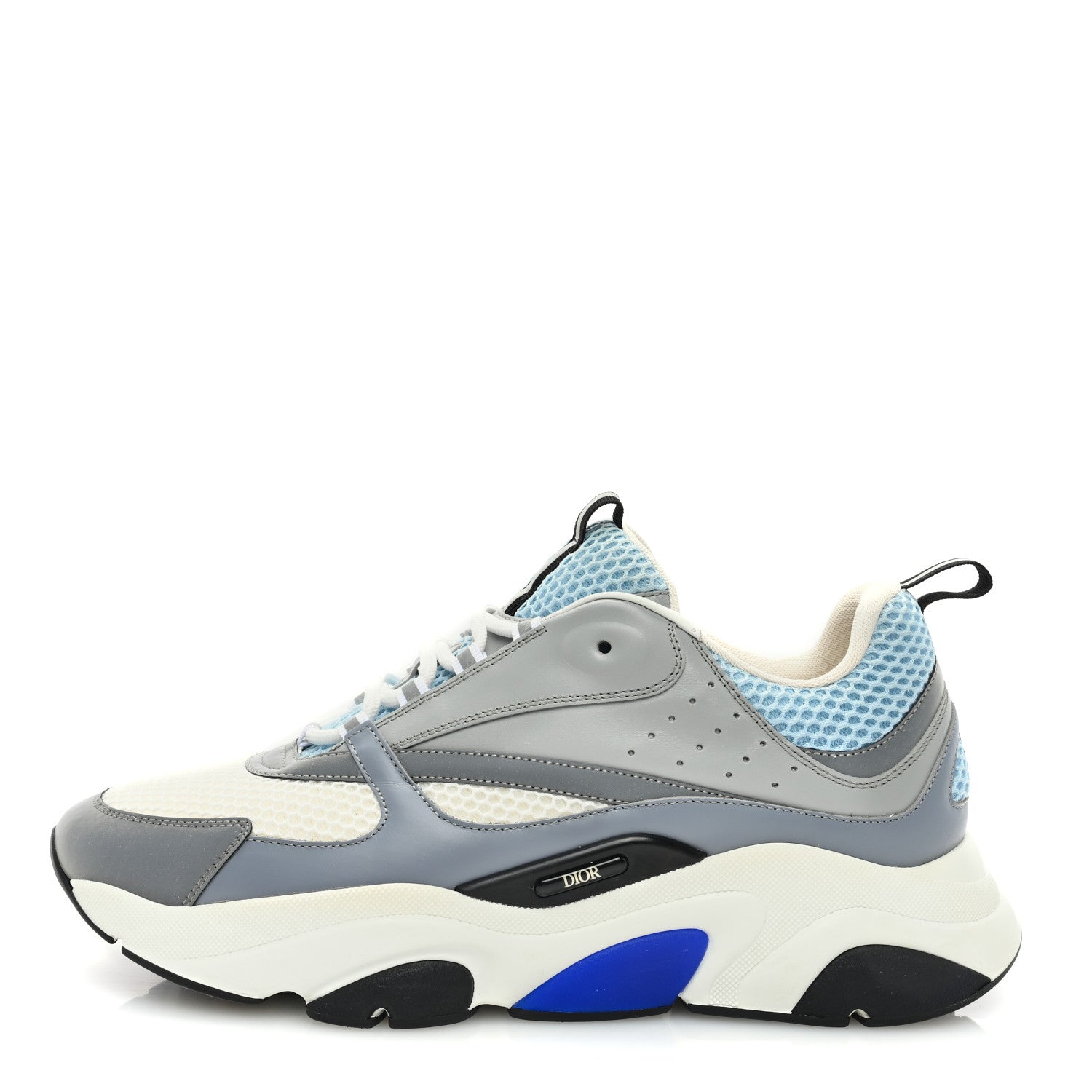 Christian Dior Technical Mesh Calfskin Mens B22 Sneakers 45 White Blue Grey 1 of 8