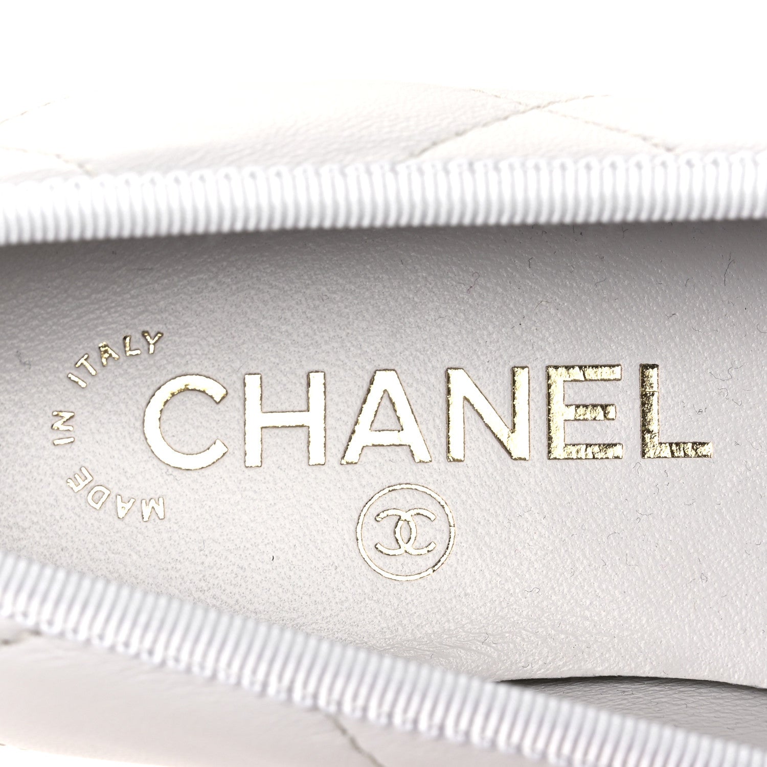 Chanel Lambskin Quilted CC Cambon Ballet Flats 36.5 Black White 9 of 11