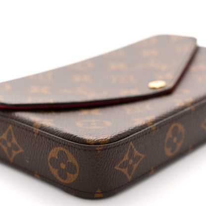 Louis Vuitton Monogram Pochette Felicie Chain Wallet Fuchsia 9 of 11